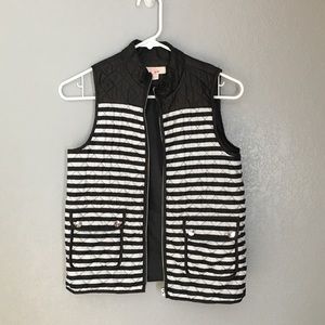GB Girls Black and White Striped Vest